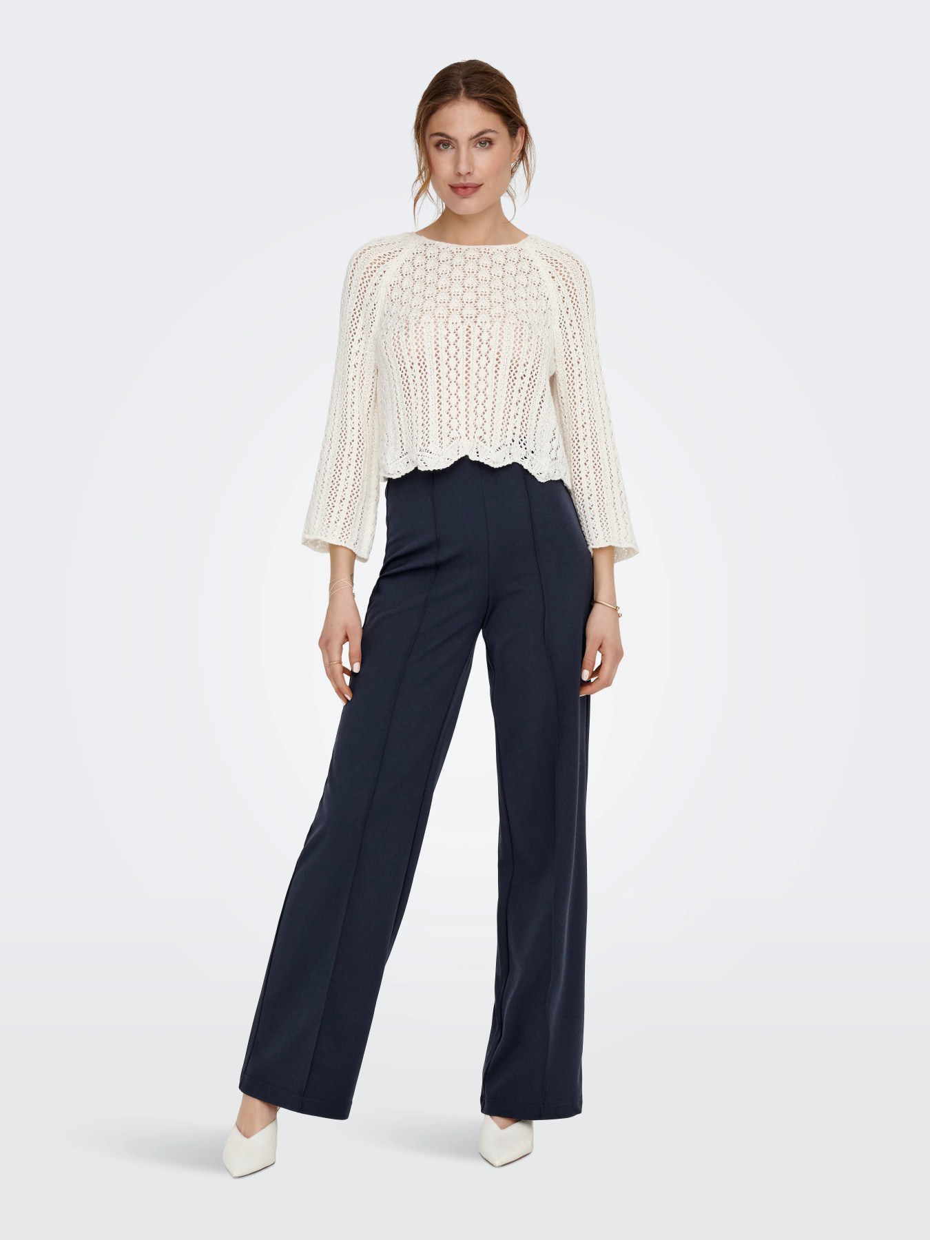 Nola 3/4 pullover knt - Blanc - Only – Image 4