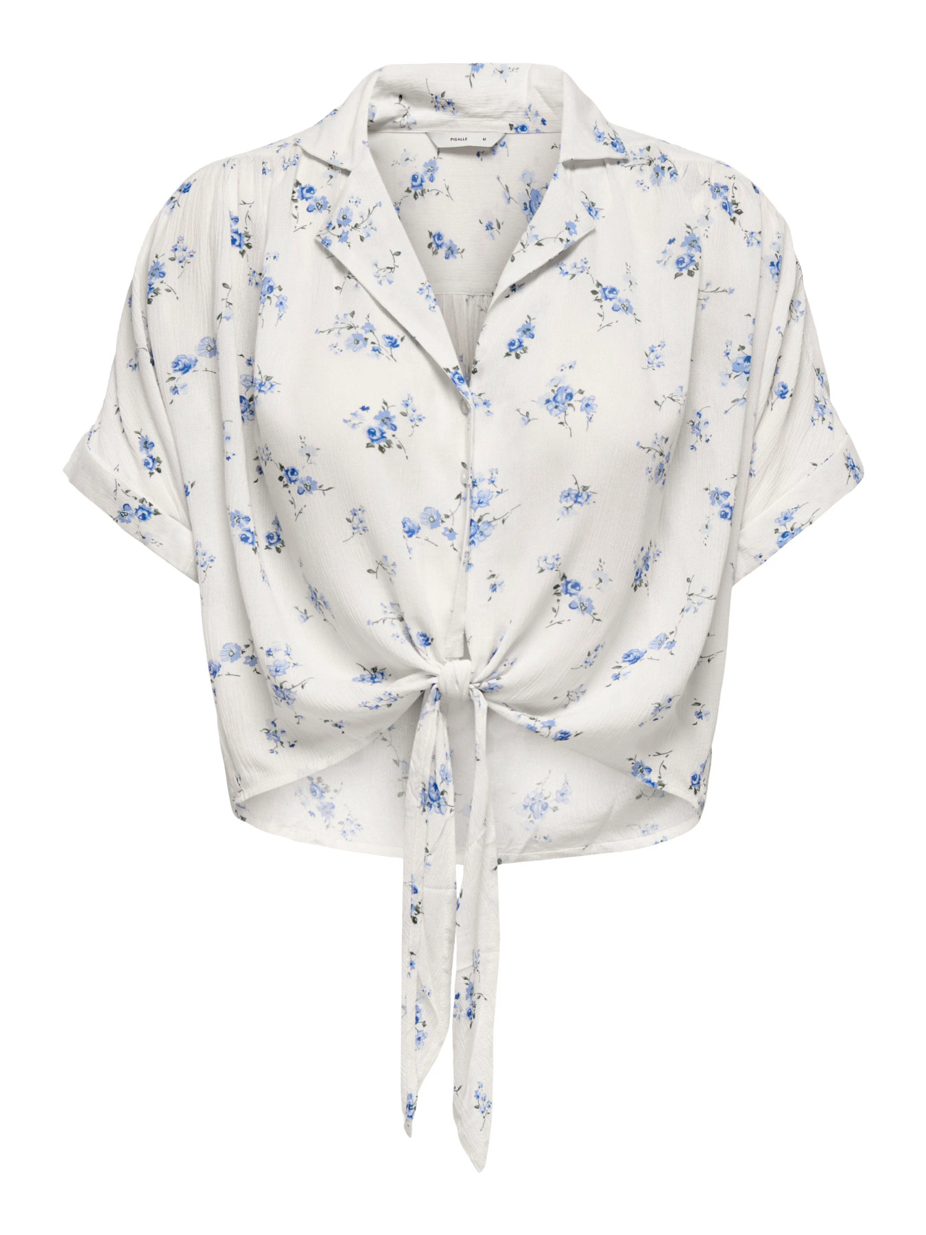 Paula life s/s tie shirt wvn - Blanc fleurs - Only – Image 6