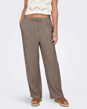 Siesta mw pull-up linen bl pnt - Marron noix - Only