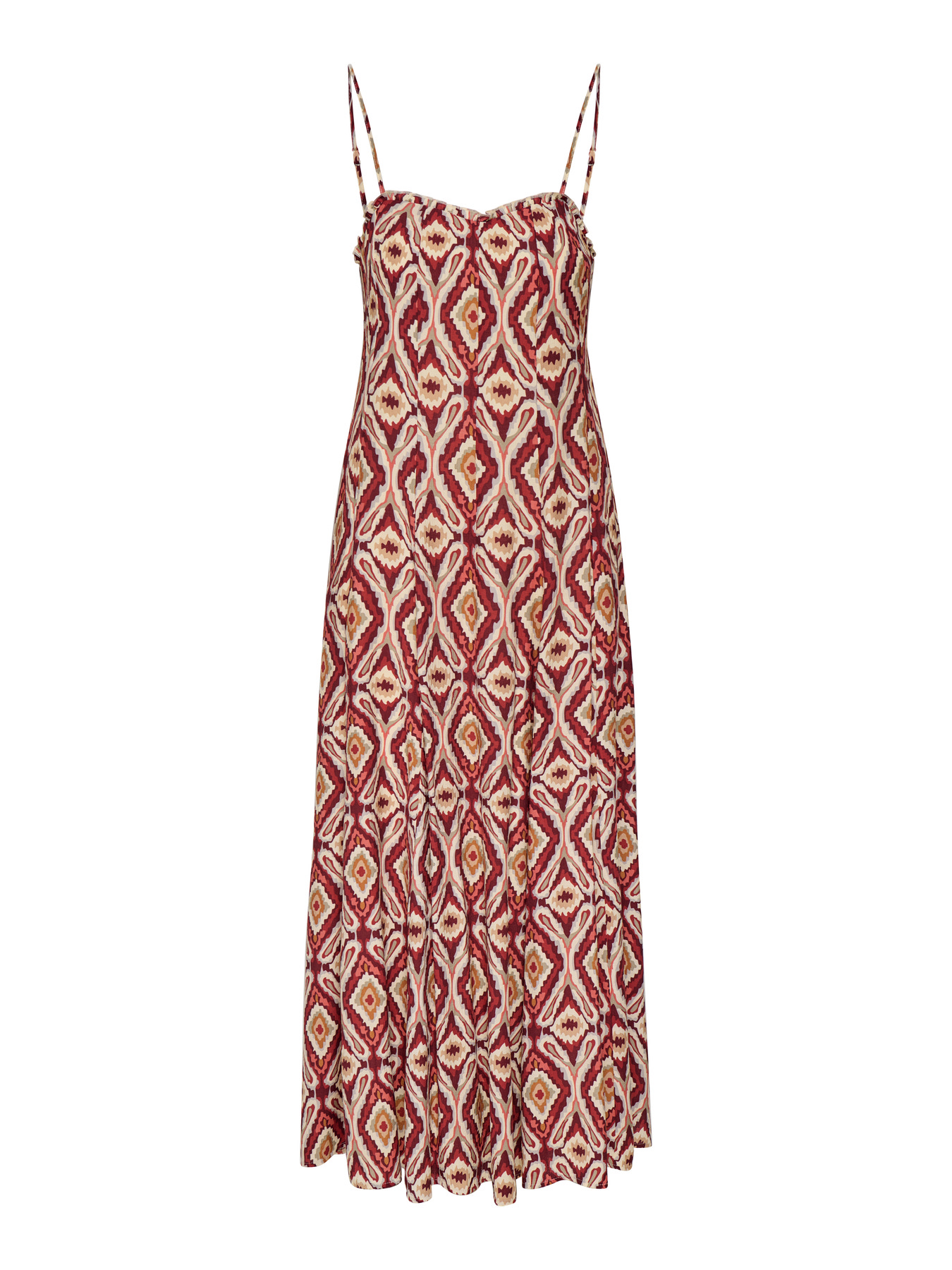 Stacy mikasi long strap dress wvn - Rouge brique imprimé géométrique - Only – Image 5