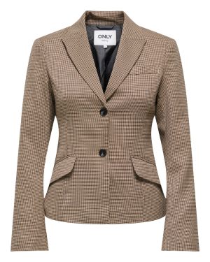 Blazer pied-de-poule Hollis ONLY – Pied-de-poule camel
