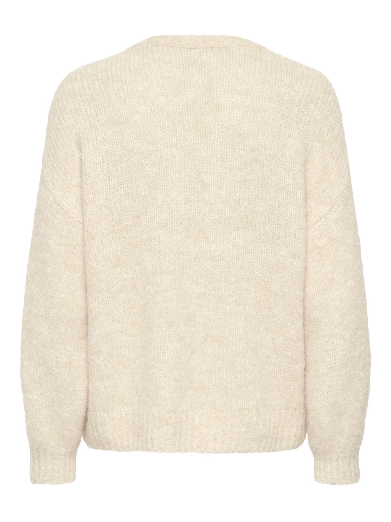 Gilet en maille à nœuds Nellie ONLY – Écru chiné – Image 2