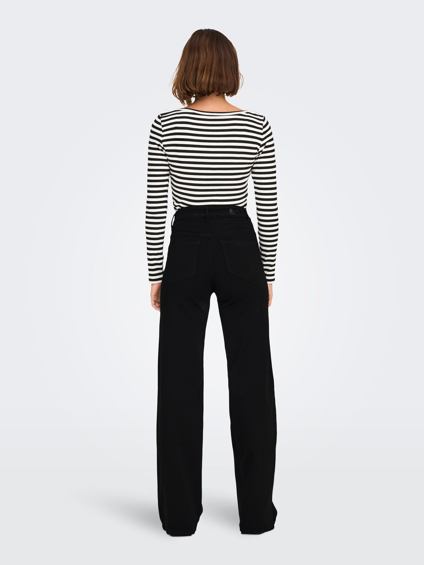 Jean large taille haute Madison ONLY – Noir – Image 4