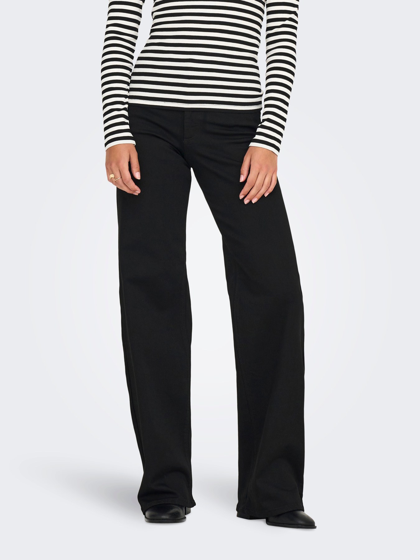 Jean large taille haute Madison ONLY – Noir – Image 7