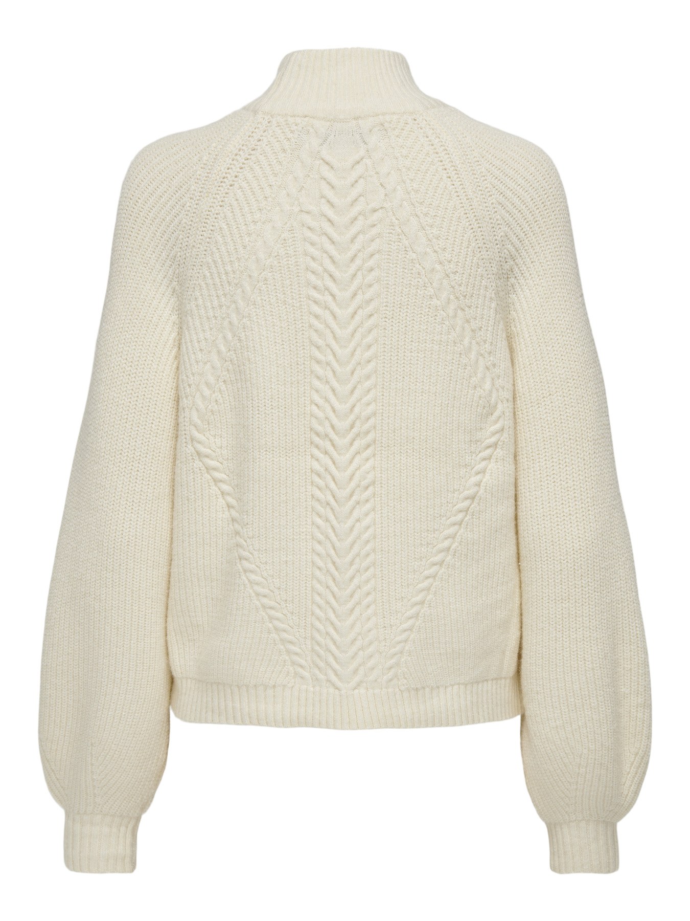 Pull torsadé col montant Katia ONLY – Écru chiné – Image 2