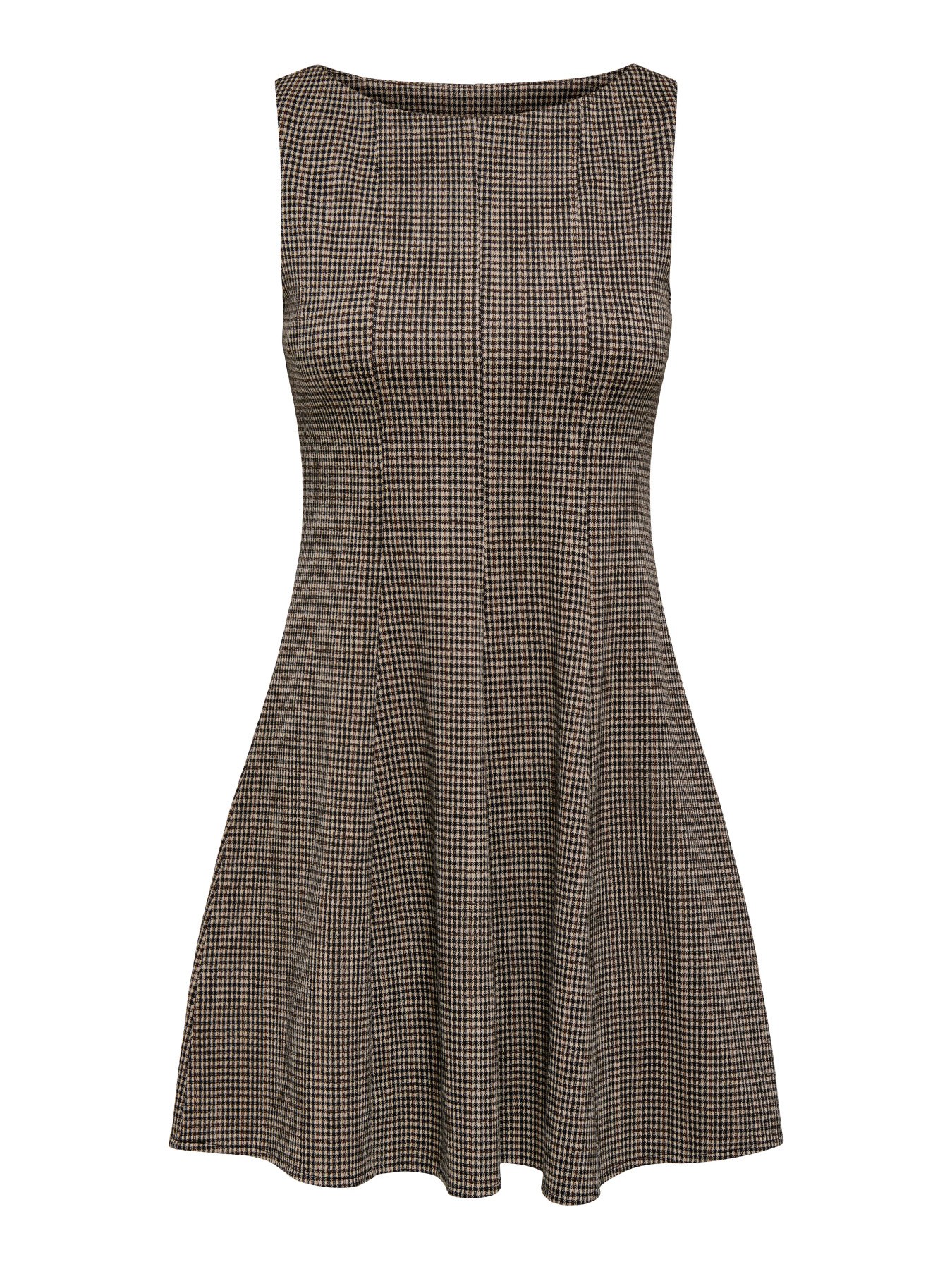 Robe courte pied-de-poule Azura ONLY – Pied-de-poule beige et noir – Image 2