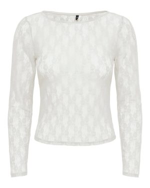 Top en dentelle Nikita ONLY – Blanc cassé
