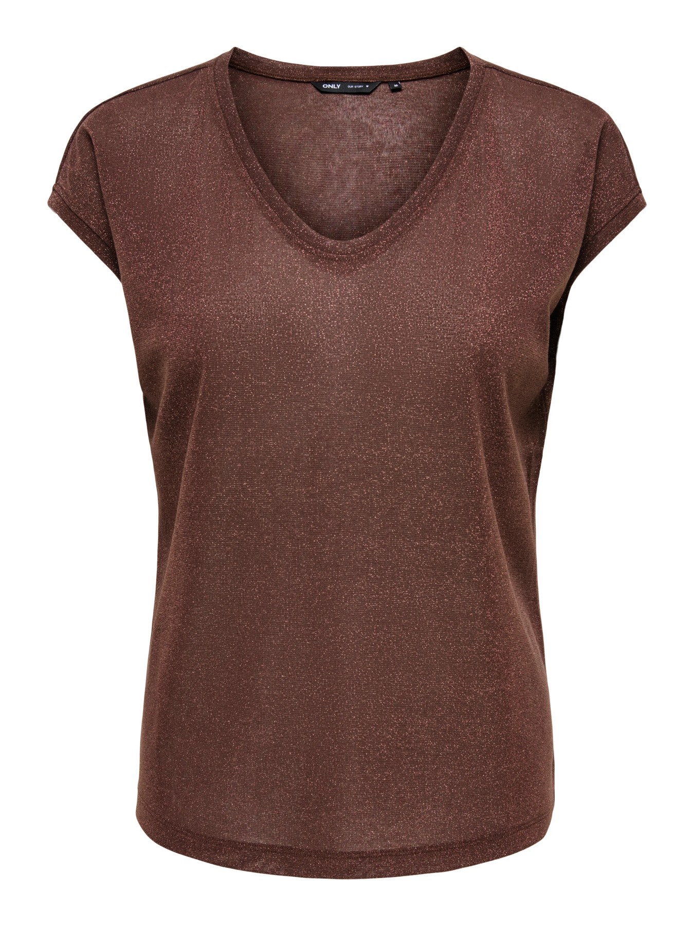 Top pailleté lurex Silvery ONLY – Acajou lurex
