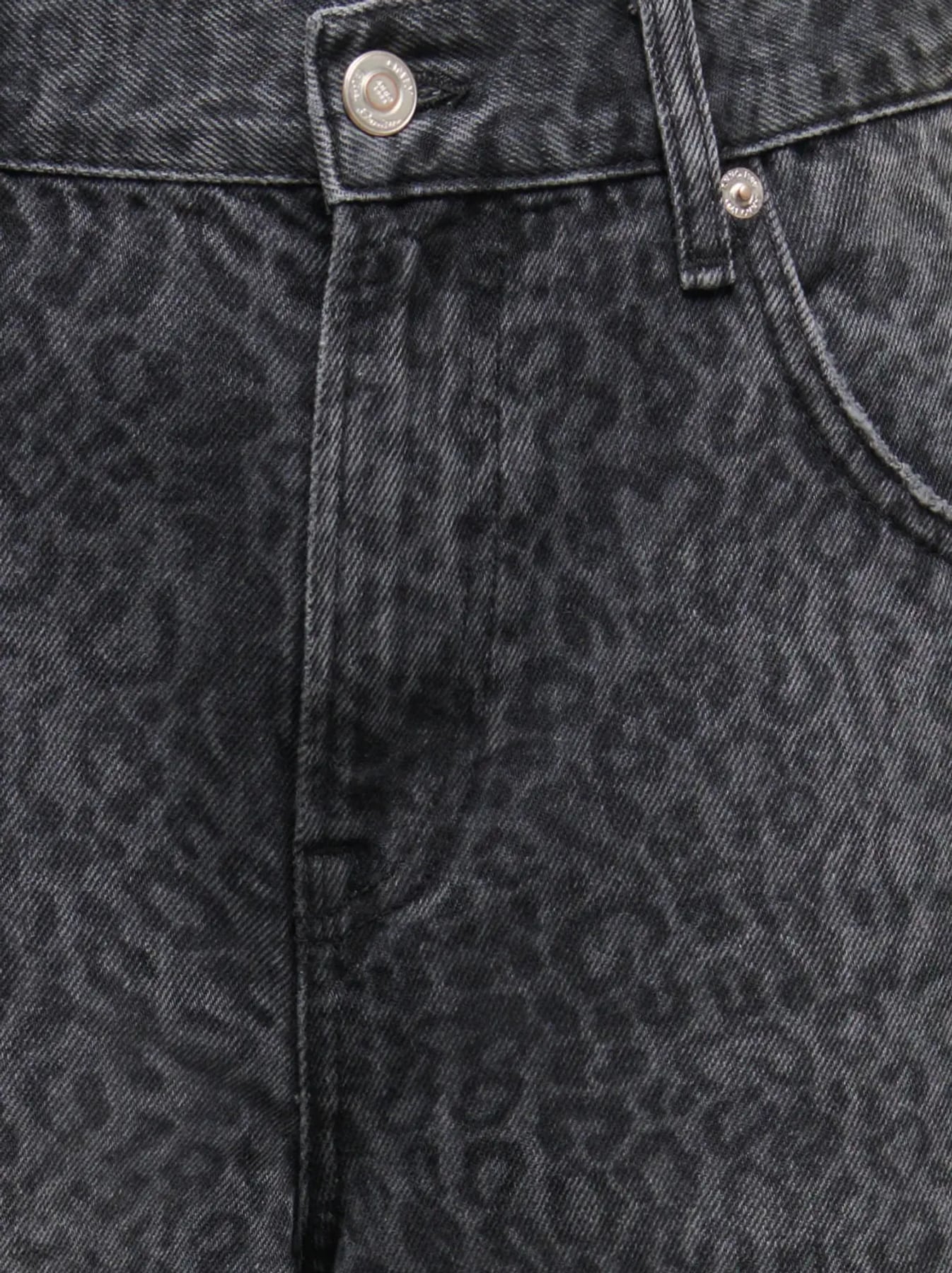 Jean barrel taille haute Taylor – Gris imprimé léopard – Only – Image 3