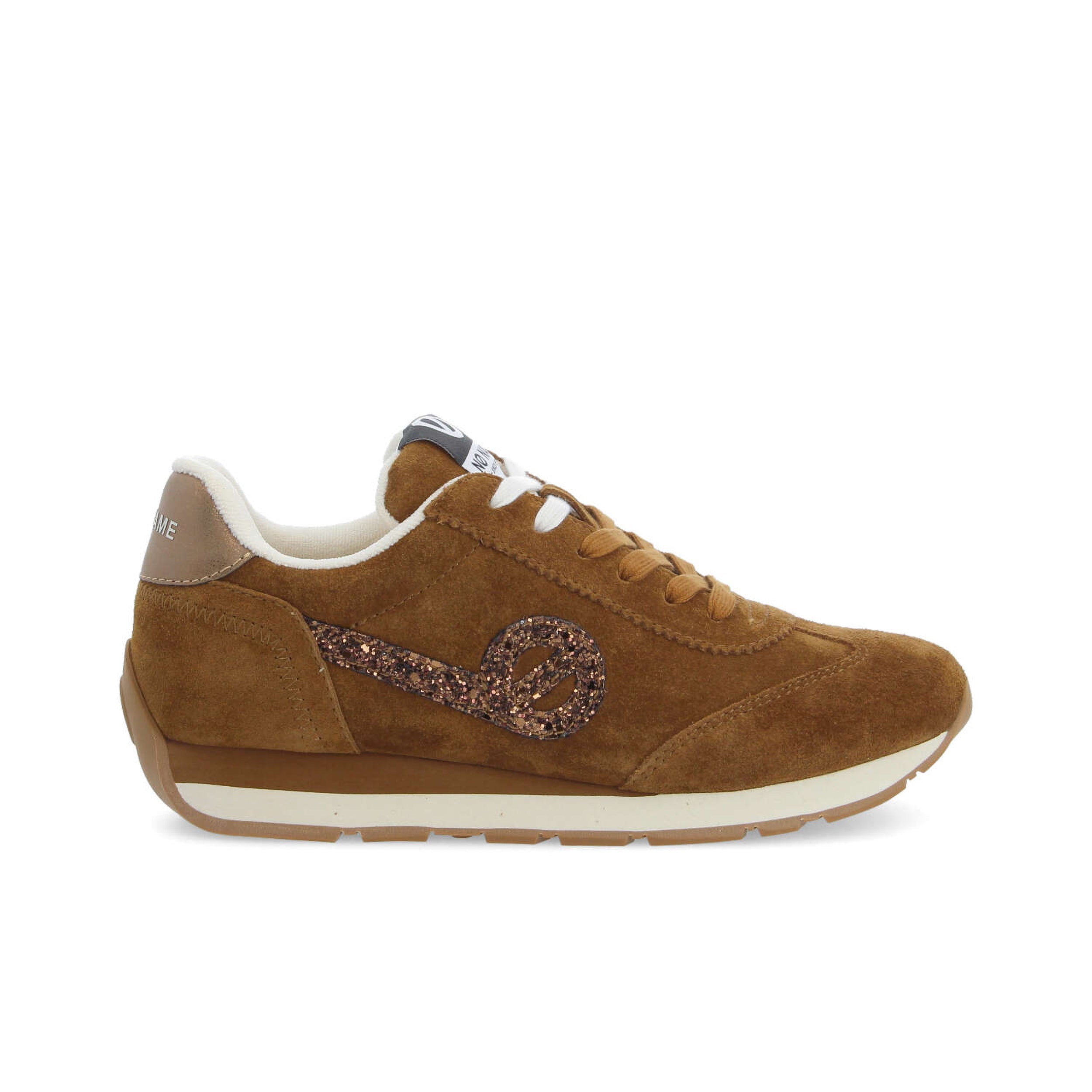 City run jogger en suédé glitter camel - Camel bronze - No Name