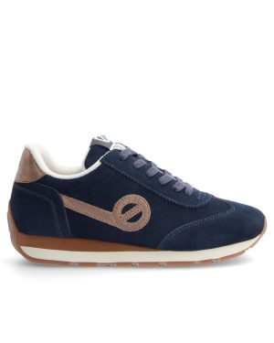 City run jogger en cuir suédé bleu marine - Bleu marine - No Name
