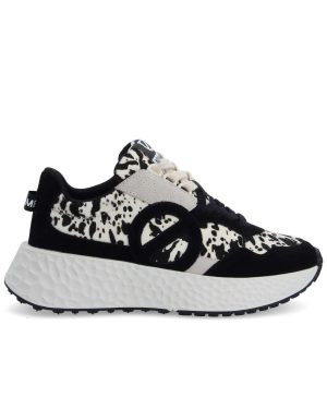 Carter jogger en cuir suédé noir - Noir blanc - No Name