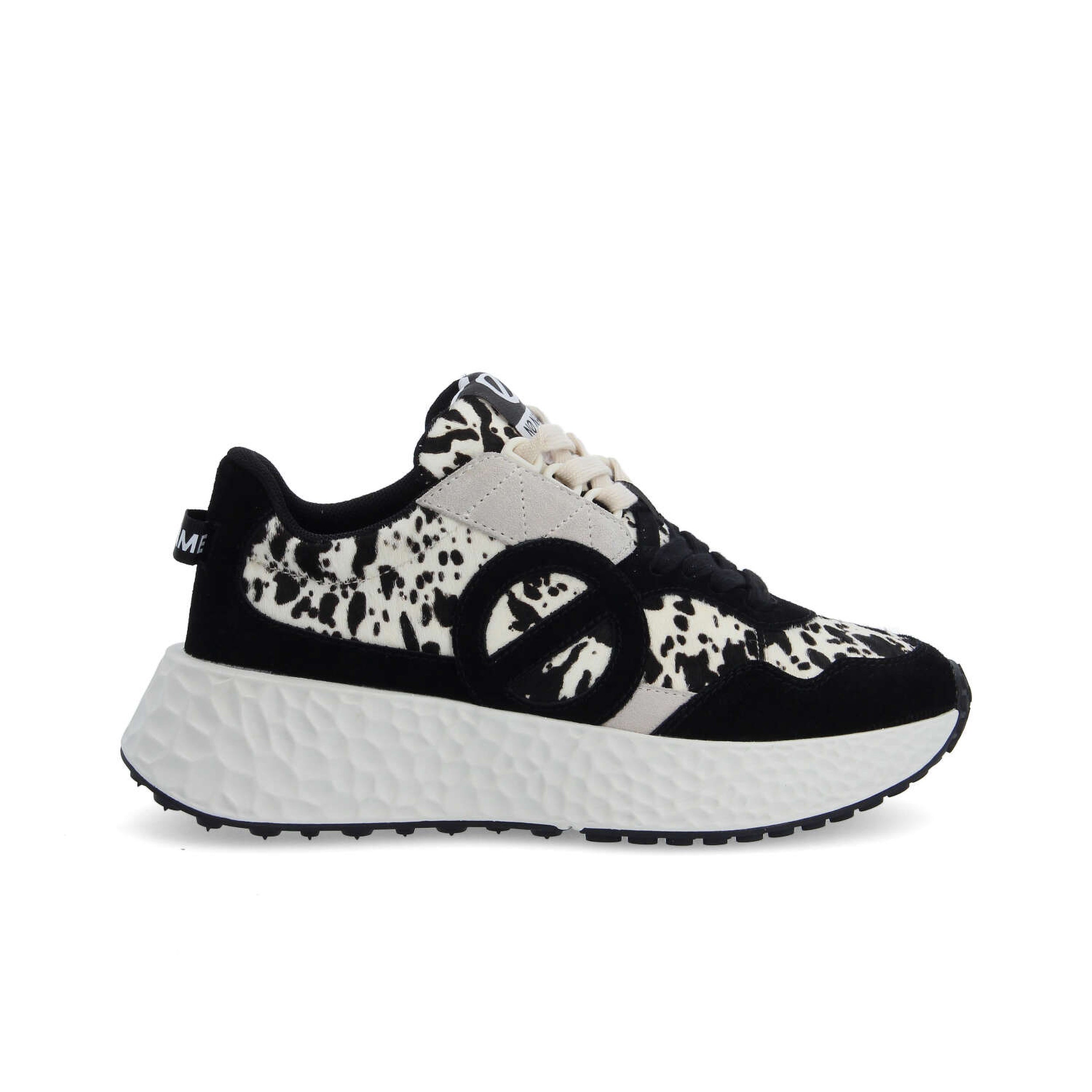 Carter jogger en cuir suédé noir - Noir blanc - No Name