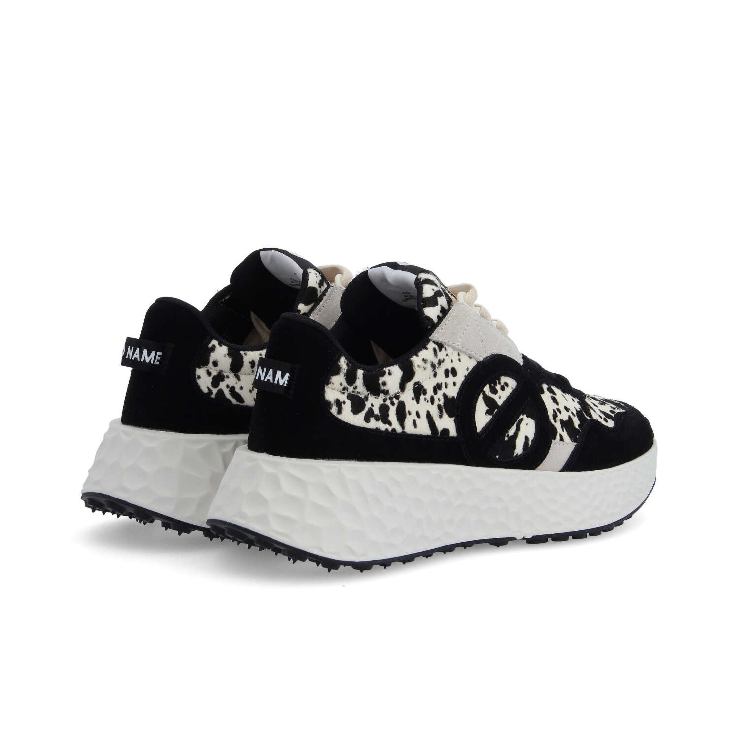 Carter jogger en cuir suédé noir - Noir blanc - No Name – Image 6