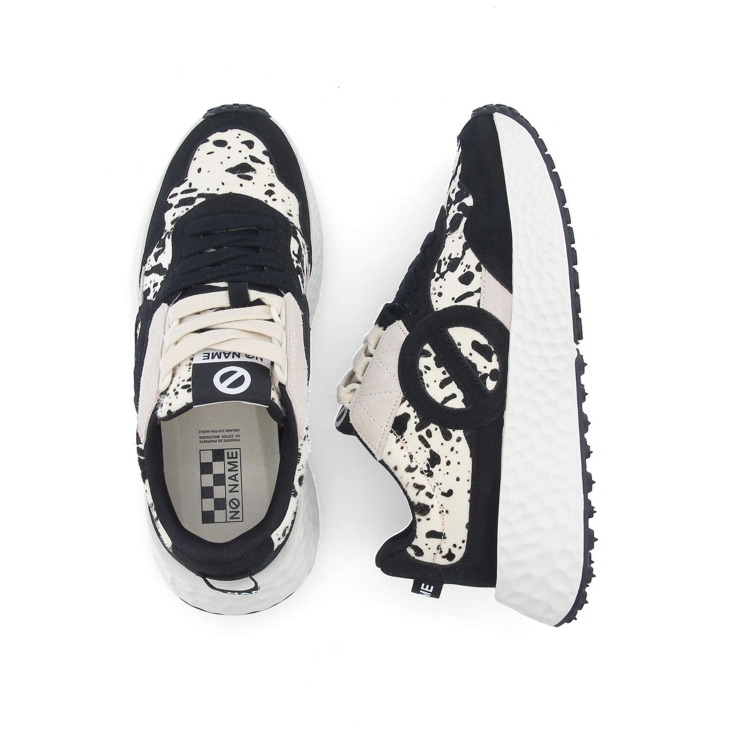 Carter jogger en cuir suédé noir - Noir blanc - No Name – Image 4