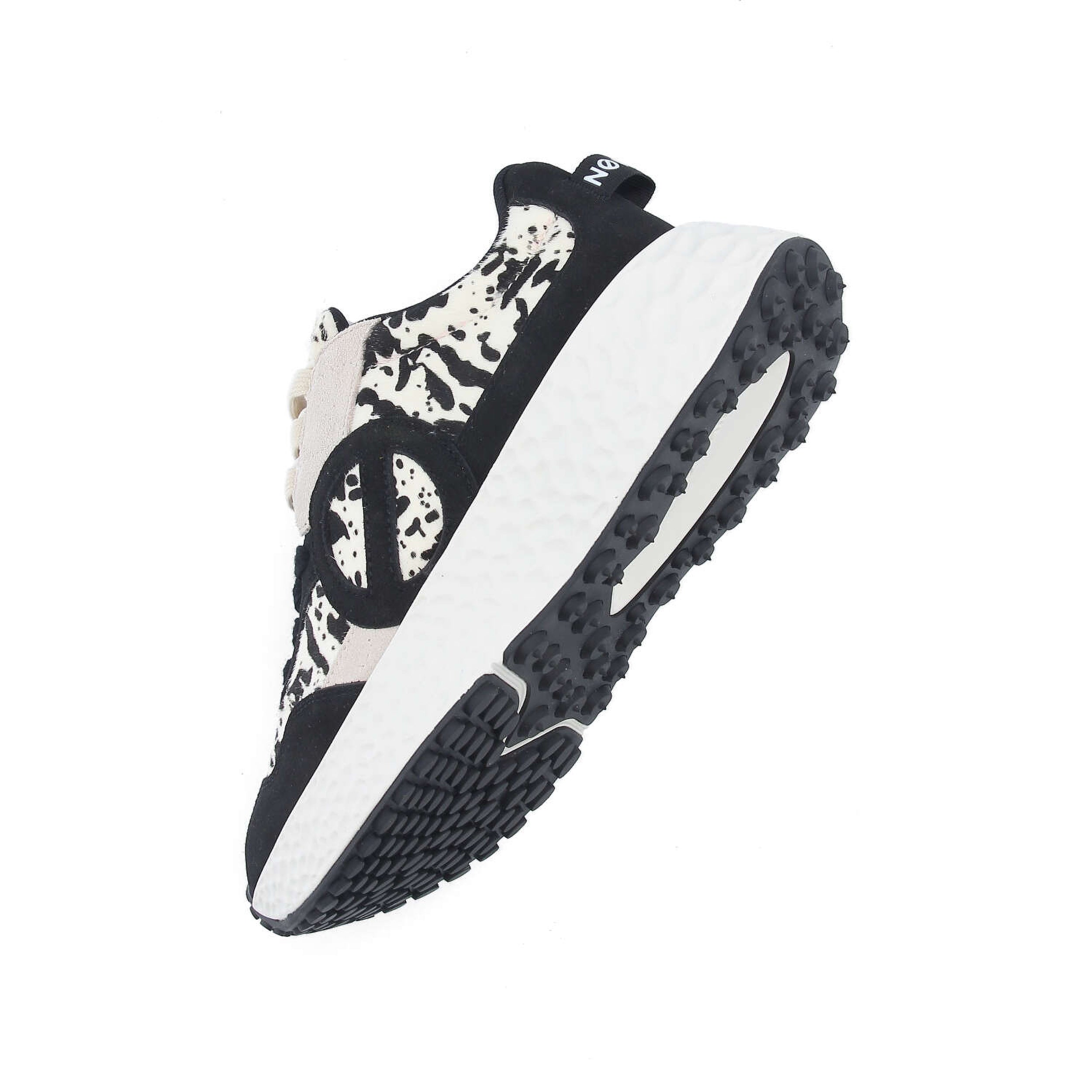 Carter jogger en cuir suédé noir - Noir blanc - No Name – Image 5