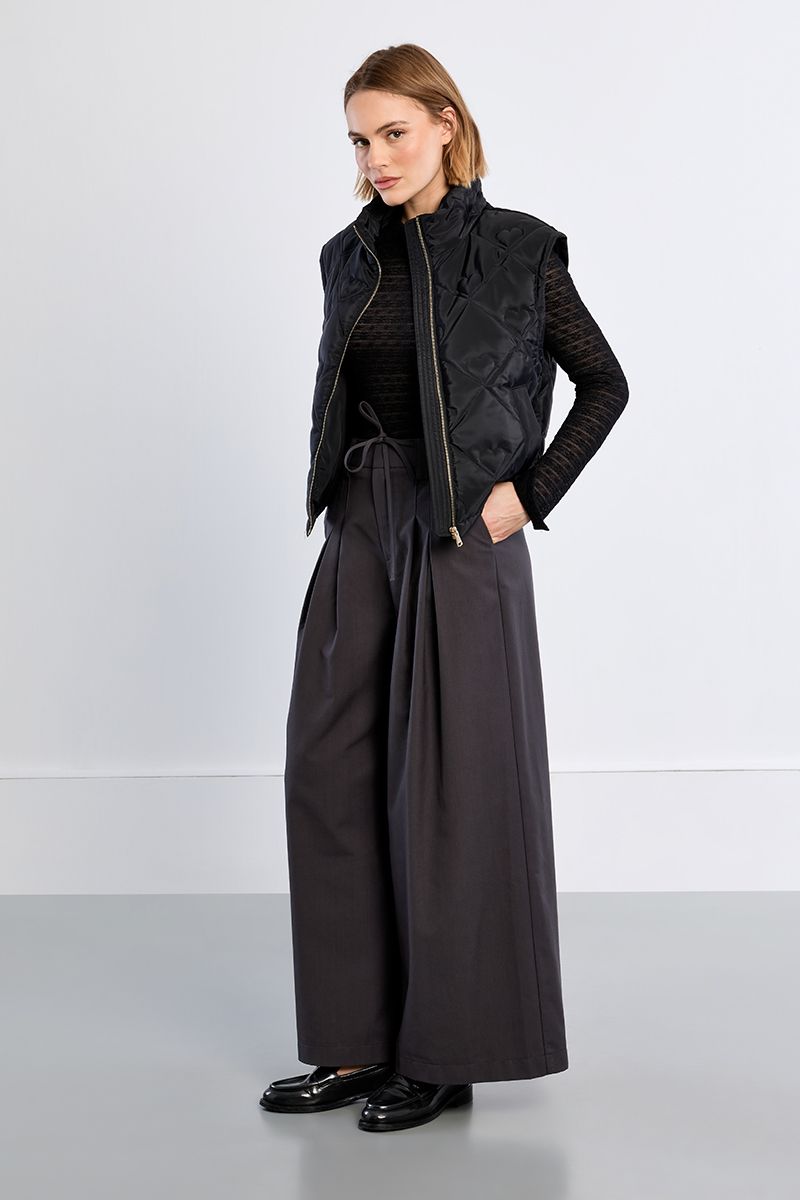Doudoune sans manches crop – Noir – Lili Sidonio – Image 3