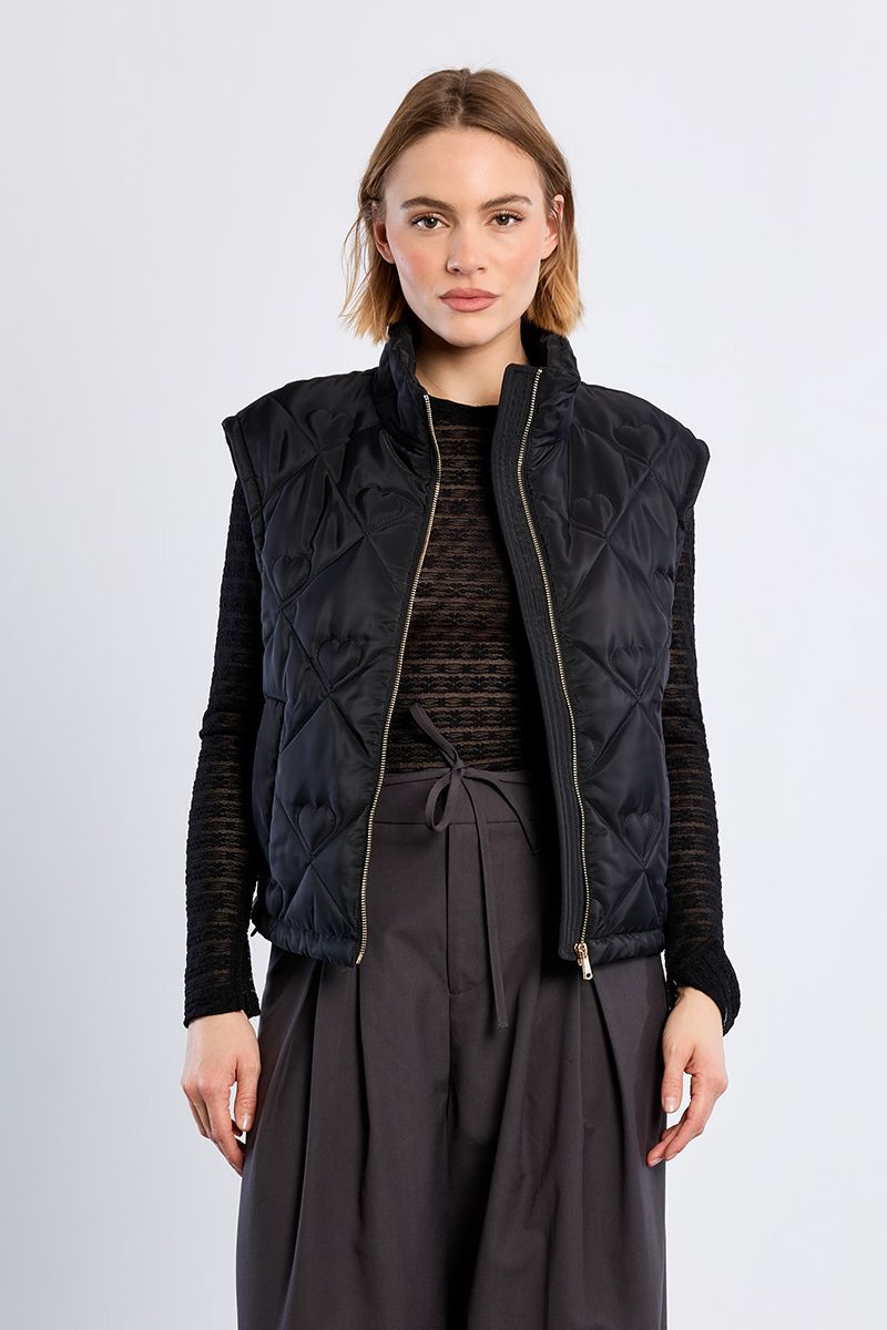 Doudoune sans manches crop – Noir – Lili Sidonio – Image 4