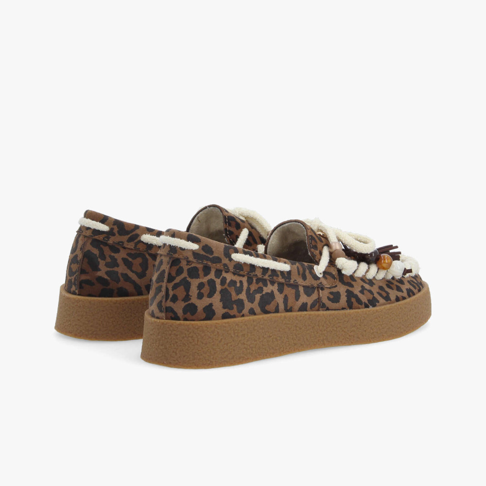 Lou mocassin en cuir suédé léopard - Marron léopard - Armistice – Image 3