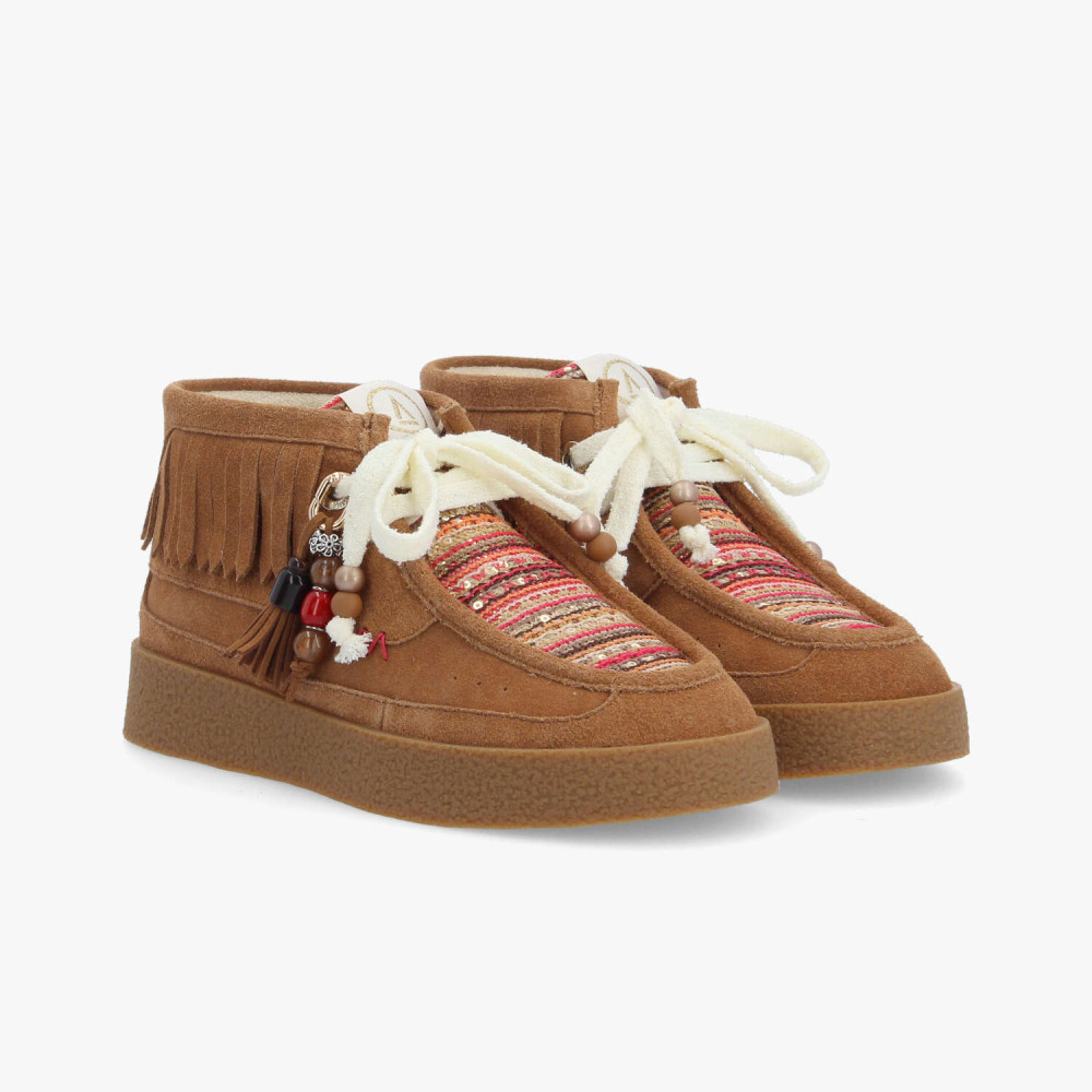 Lou mocassin plateforme suédé fuchsia - Fuchsia camel - Armistice – Image 2