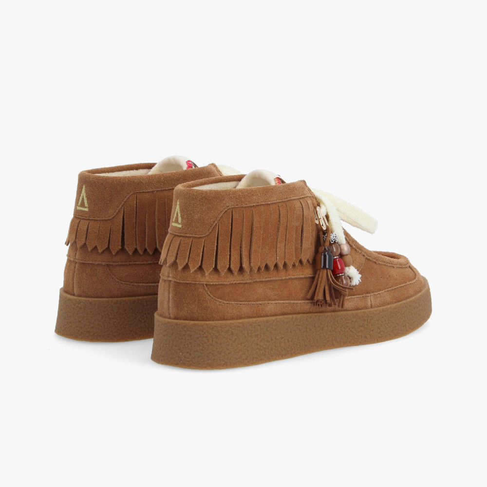 Lou mocassin plateforme suédé fuchsia - Fuchsia camel - Armistice – Image 3