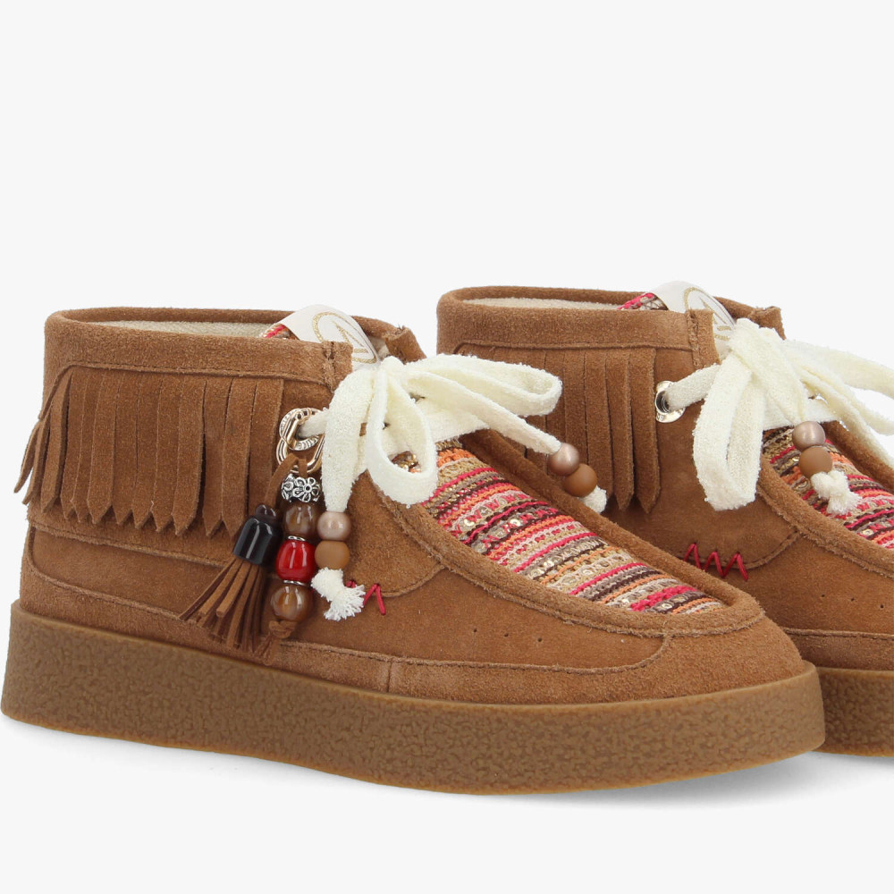 Lou mocassin plateforme suédé fuchsia - Fuchsia camel - Armistice – Image 5