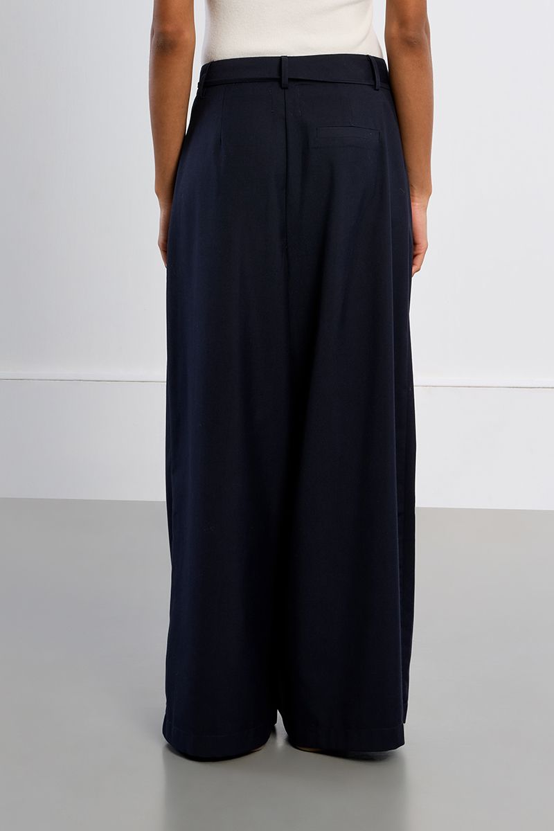 Pantalon baggy à pinces – Bleu marine – Lili Sidonio – Image 5