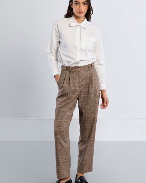 Pantalon carotte à carreaux – Multicolore – Lili Sidonio