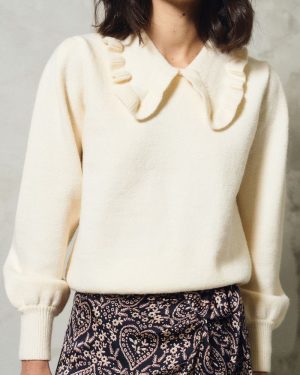 Pull col preppy – Crème – Lili Sidonio