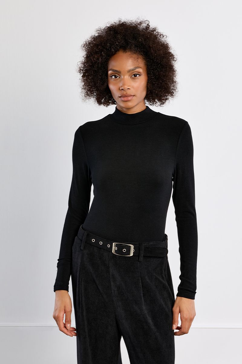 Sous-pull col montant – Noir – Lili Sidonio