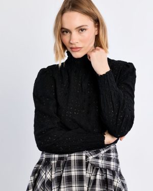 Sous-pull victorien semi-transparent – Noir – Lili Sidonio